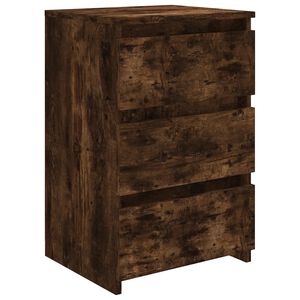 vidaXL Table de chevet Ch&ecirc;ne fum&eacute; 40x35x62,5 cm Bois d'ing&eacute;nierie