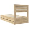 vidaXL Cadre de lit Ch&ecirc;ne Sonoma 90 x 200 cm Bois Ing&eacute;nierie