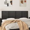 vidaXL T&ecirc;te de lit murale Noir 166x3x63 cm Bois massif de pin