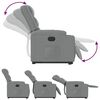 vidaXL Fauteuil inclinable &eacute;lectrique gris clair tissu