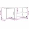 vidaXL Meuble TV Blanc 80x31,5x36 cm Bois d'ing&eacute;nierie