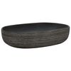 vidaXL Vasque &agrave; poser gris et noir ovale 59x40x14 cm c&eacute;ramique