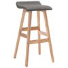 vidaXL Chaise de bar Gris fonc&eacute; Tissu