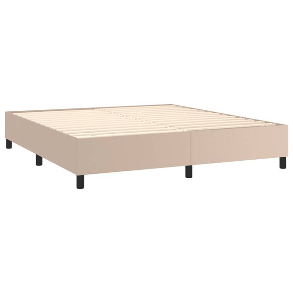 vidaXL Cadre de lit cappuccino 180x200 cm similicuir