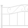 vidaXL Cadre de lit sans matelas blanc m&eacute;tal 140x200 cm