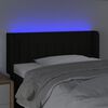 vidaXL T&ecirc;te de lit &agrave; LED Noir 83x16x78/88 cm Tissu