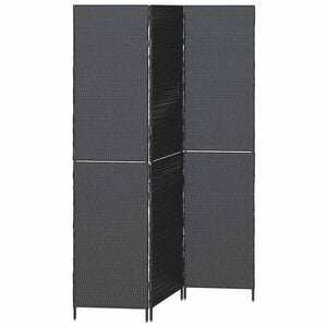 vidaXL Paravent Noir 146 x 180 cm. polyrotin