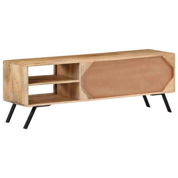 vidaXL Meuble TV 110x30x40 cm Bois massif de manguier