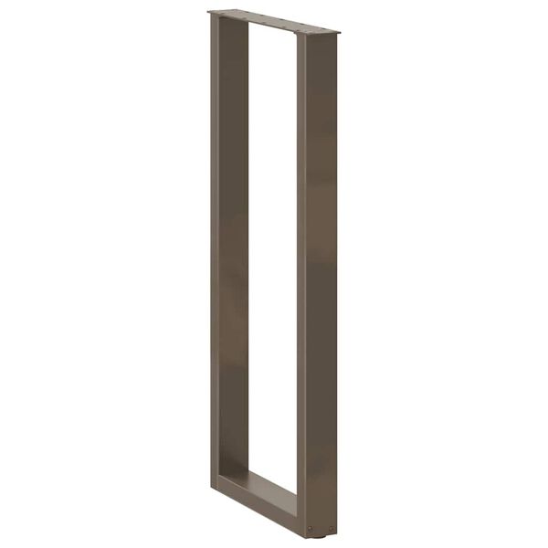 vidaXL Pieds de table de bar en U 2 pi&egrave;ces Acier naturel 40 x (110-111) cm Acier