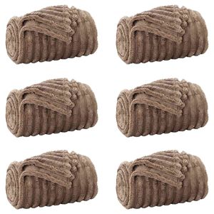 vidaXL Couvertures &agrave; jeter 6 pc Camel 270 x 240 cm 10.34 kg Polaire