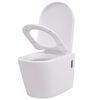 vidaXL Toilette murale avec réservoir caché Céramique Blanc