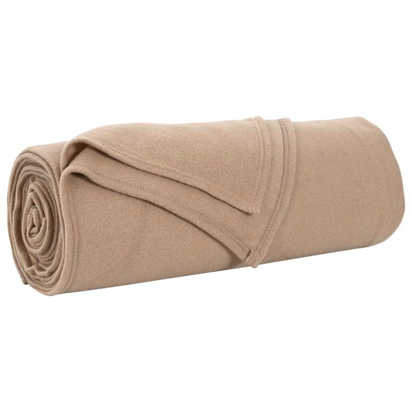 vidaXL Couvertures &agrave; jeter 6 pcs Camel 350 x 270 cm Toison