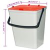 vidaXL Poubelles avec couvercle 4 pcs polypropyl&egrave;ne 60 L