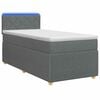 vidaXL Lit boxspring avec matelas Gris fonc&eacute; 80 x 200 cm Tissu