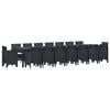 vidaXL Ensemble de salle &agrave; manger de jardin avec coussins 17 pc PP