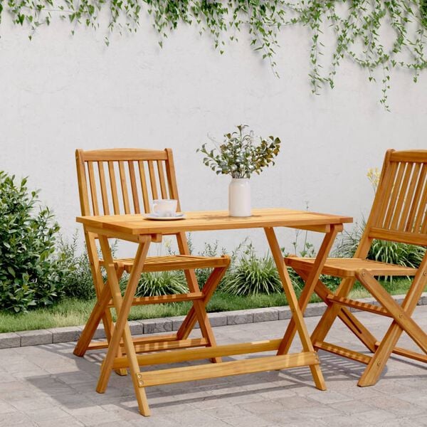 vidaXL Table pliable de jardin 90x52,5x65 cm bois d'acacia solide