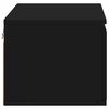 vidaXL Table de chevet murale avec lumi&egrave;res LED noir