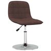 vidaXL Chaises pivotantes &agrave; manger lot de 2 marron tissu