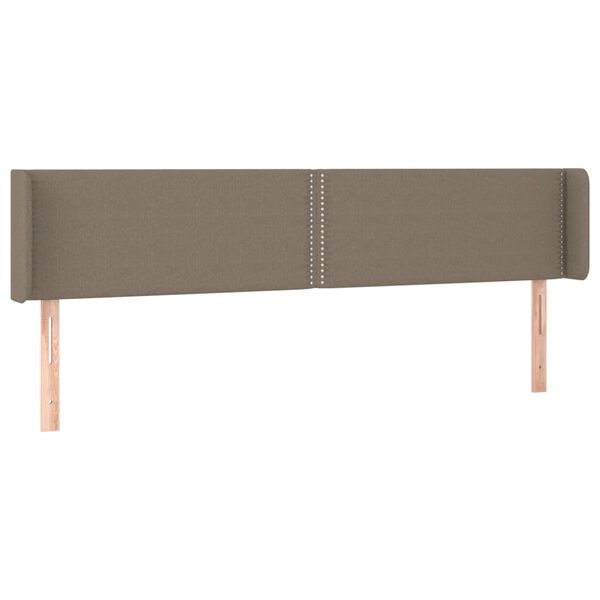 vidaXL T&ecirc;te de lit &agrave; LED Taupe 203x16x78/88 cm Tissu