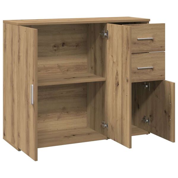 vidaXL Buffet Ch&ecirc;ne artisanal 91 x 29,5 x 75 cm Bois d'ing&eacute;nierie