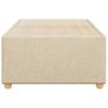 vidaXL Cadre de lit sans matelas cr&egrave;me 100x200 cm tissu