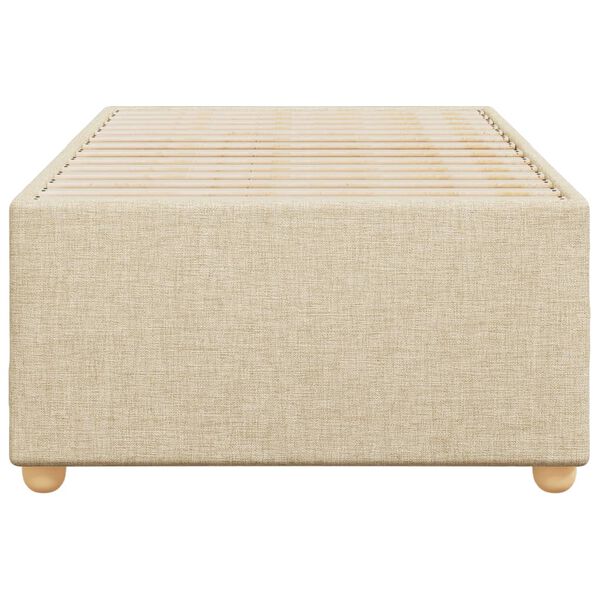 vidaXL Cadre de lit sans matelas cr&egrave;me 100x200 cm tissu