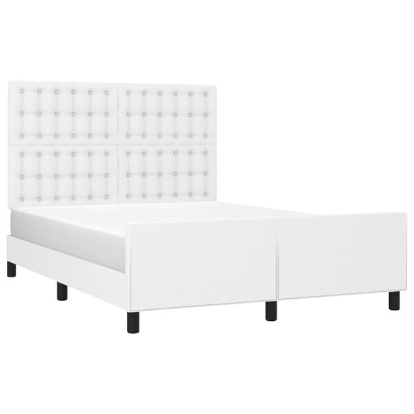 vidaXL Cadre de lit sans matelas blanc 140x200 cm similicuir
