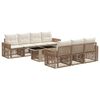 vidaXL Ensemble de canap&eacute; de jardin 8 pc Beige et blanc cr&egrave;me