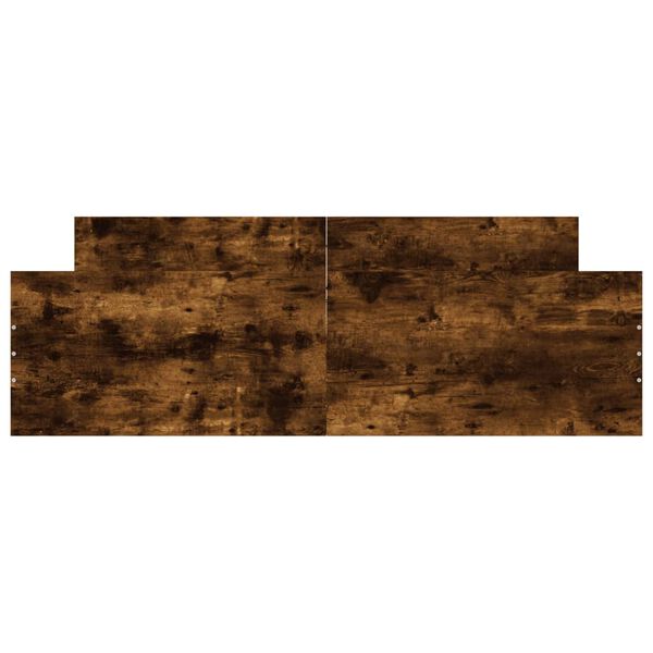 vidaXL Cadre de lit sans matelas ch&ecirc;ne fum&eacute; 150x200 cm