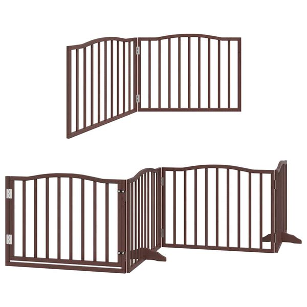 vidaXL Barri&egrave;re pour chien porte pliable 8 panneaux bois de peuplier