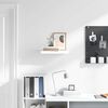 vidaXL &Eacute;tag&egrave;re murale flottante Blanc brillant 50x23x3,8 cm MDF