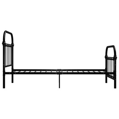 vidaXL Cadre de lit sans matelas noir métal 90x200 cm