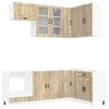 vidaXL Unit&eacute; de cuisine PORTO 8 pc Ch&ecirc;ne Sonoma Bois d'ing&eacute;nierie