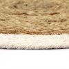 vidaXL Napperons 6 pcs Naturel Plain 38 cm Rond Jute et coton