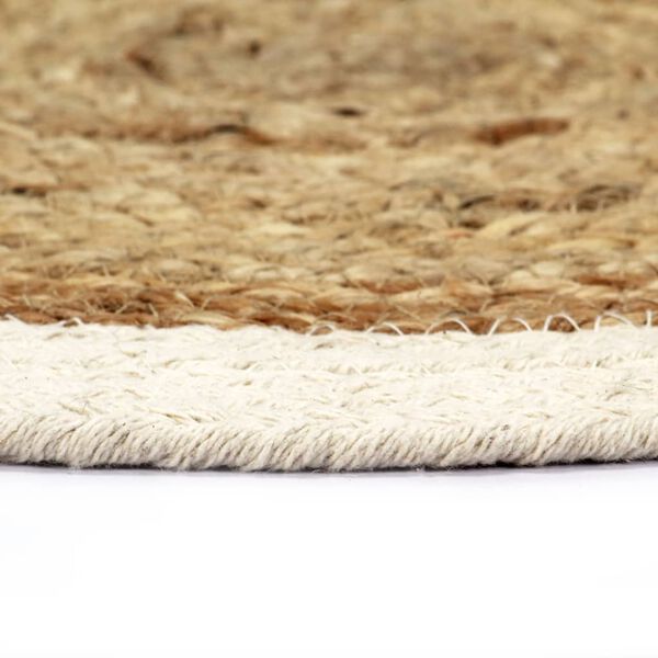 vidaXL Napperons 6 pcs Naturel Plain 38 cm Rond Jute et coton