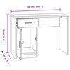 vidaXL Bureau avec tiroir et armoire Ch&ecirc;ne fum&eacute; 100x40x73 cm