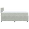 vidaXL Sommier &agrave; lattes de lit et matelas Gris clair 80x200 cm Velours