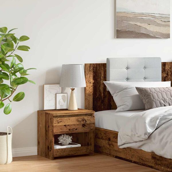 vidaXL Table de chevet vieux bois 40x30x39 cm bois d'ingénierie