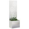vidaXL &Eacute;cran de confidentialit&eacute; de jardin Floral Argent 50 x 140 cm