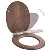 vidaXL Si&egrave;ge de toilette &agrave; fermeture douce Marron 44 x 38 cm