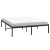 vidaXL Cadre de lit m&eacute;tal sans matelas noir 140x190 cm