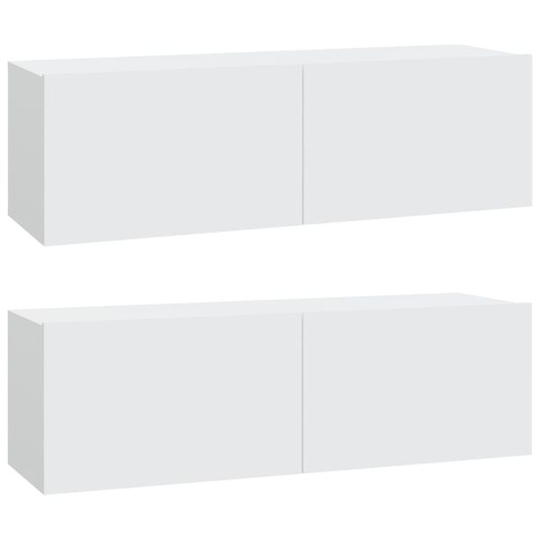 vidaXL Ensemble de meubles TV 6 pcs Blanc Bois d'ing&eacute;nierie