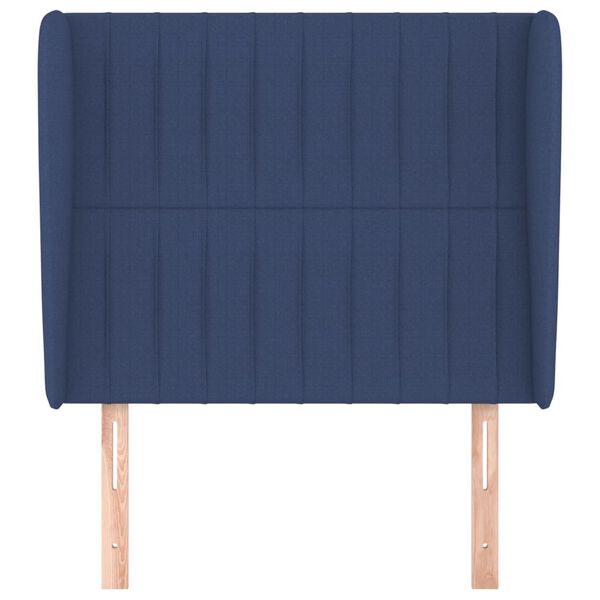vidaXL T&ecirc;te de lit avec oreilles Bleu 93x23x118/128 cm Tissu