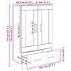 vidaXL Haut Armoire Ch&ecirc;ne noir 69,5 x 31 x 115 cm Bois d'ing&eacute;nierie