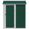 vidaXL Abri de jardin vert 192x152,5x237 cm acier galvanis&eacute;