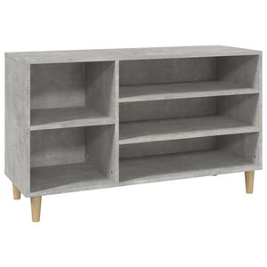 vidaXL Armoire &agrave; chaussures Gris b&eacute;ton 102x36x60 cm Bois d'ing&eacute;nierie