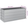 vidaXL Lit sur&eacute;lev&eacute; de jardin 100x40x45 cm Acier galvanis&eacute; Argent&eacute;