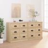vidaXL Buffets 2 pcs ch&ecirc;ne sonoma bois d'ing&eacute;nierie