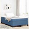 vidaXL Lit &agrave; ressorts Bleu 120 x 190 cm Tissu en velours c&ocirc;tel&eacute;