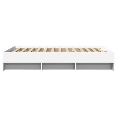 vidaXL Cadre de lit sans matelas blanc 120x190 cm bois d'ingénierie